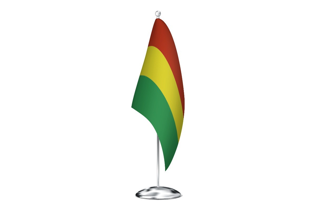 Bandera de despacho de Bolivia sin escudo de alta calidad
