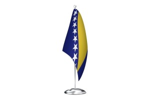 Bandera de despacho de Bosnia y Herzegobina con escudo de alta calidad 123