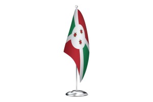 Bandera de despacho de Burundi con escudo de alta calidad 123