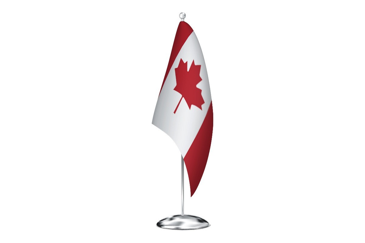 Bandera de despacho de Canada con escudo de alta calidad