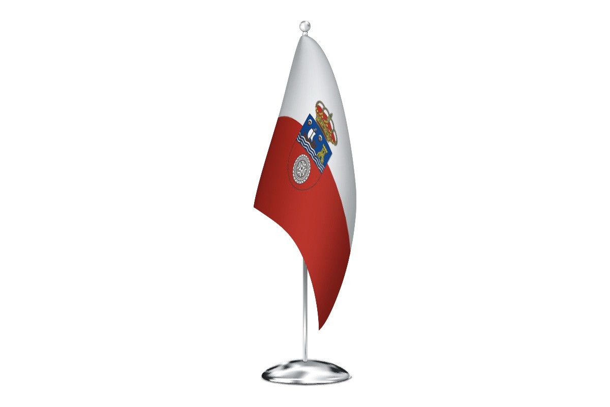 Bandera de despacho de Cantabria con escudo de alta calidad