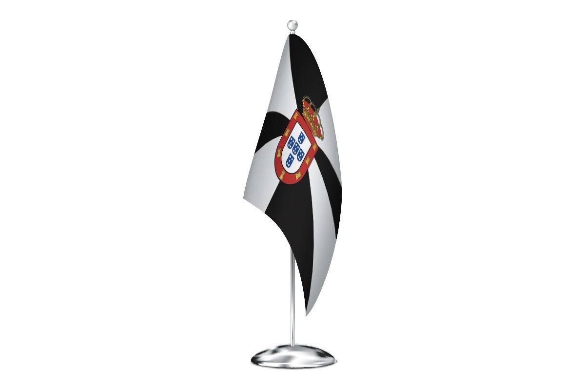 Bandera de despacho de Ceuta con escudo de alta calidad