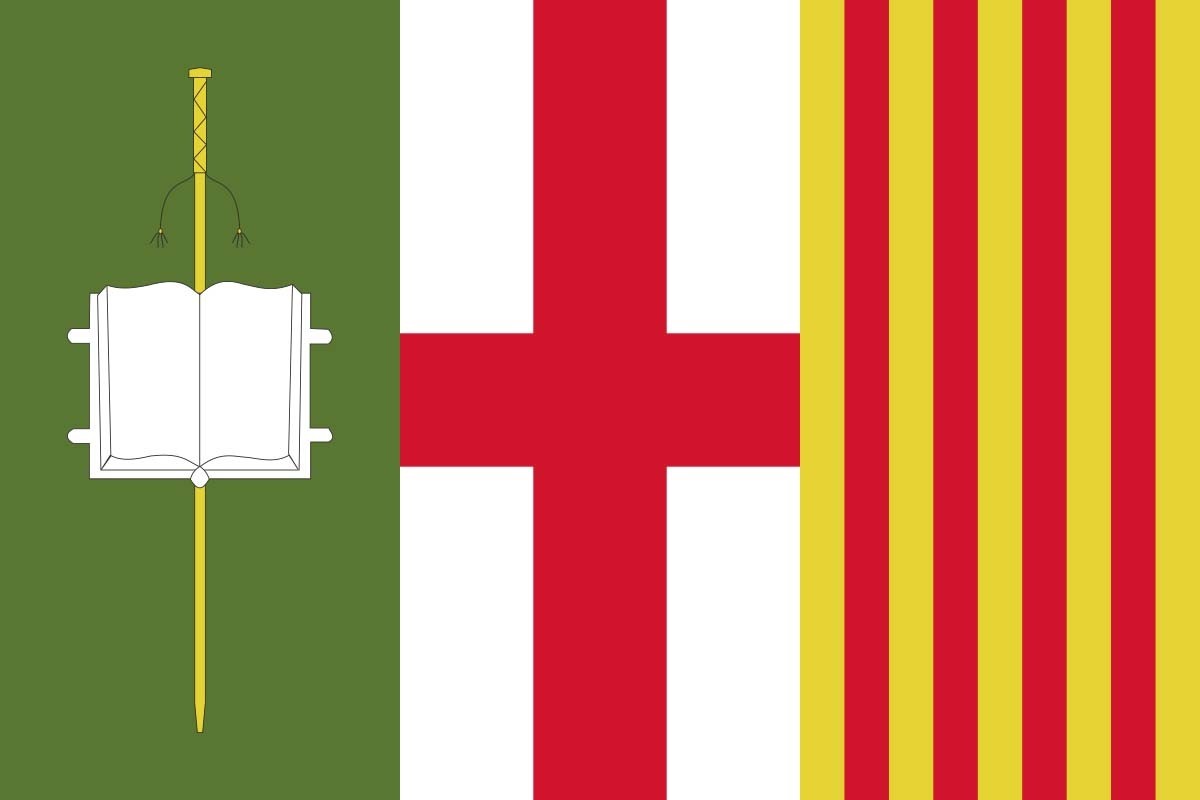 Bandera de Franqueses del Vallès de alta calidad para exterior |