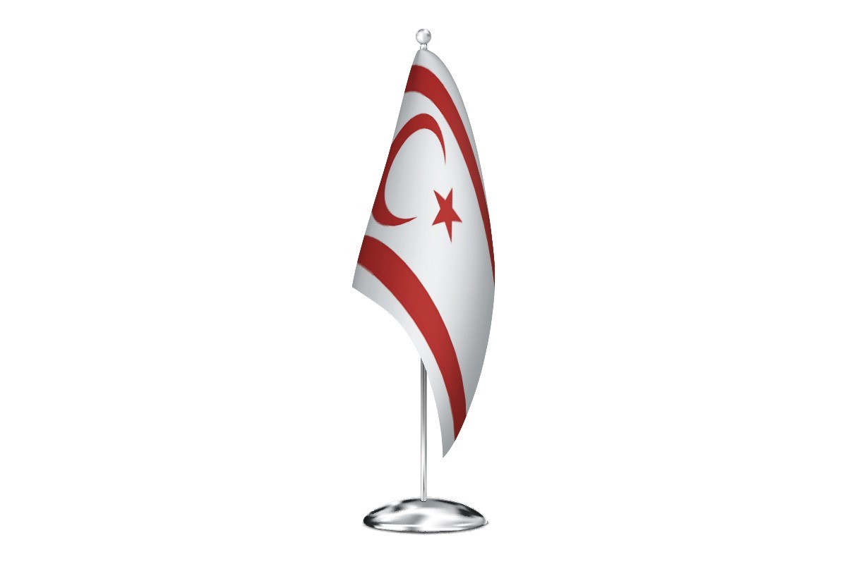 Bandera de despacho de Chipre del norte de alta calidad