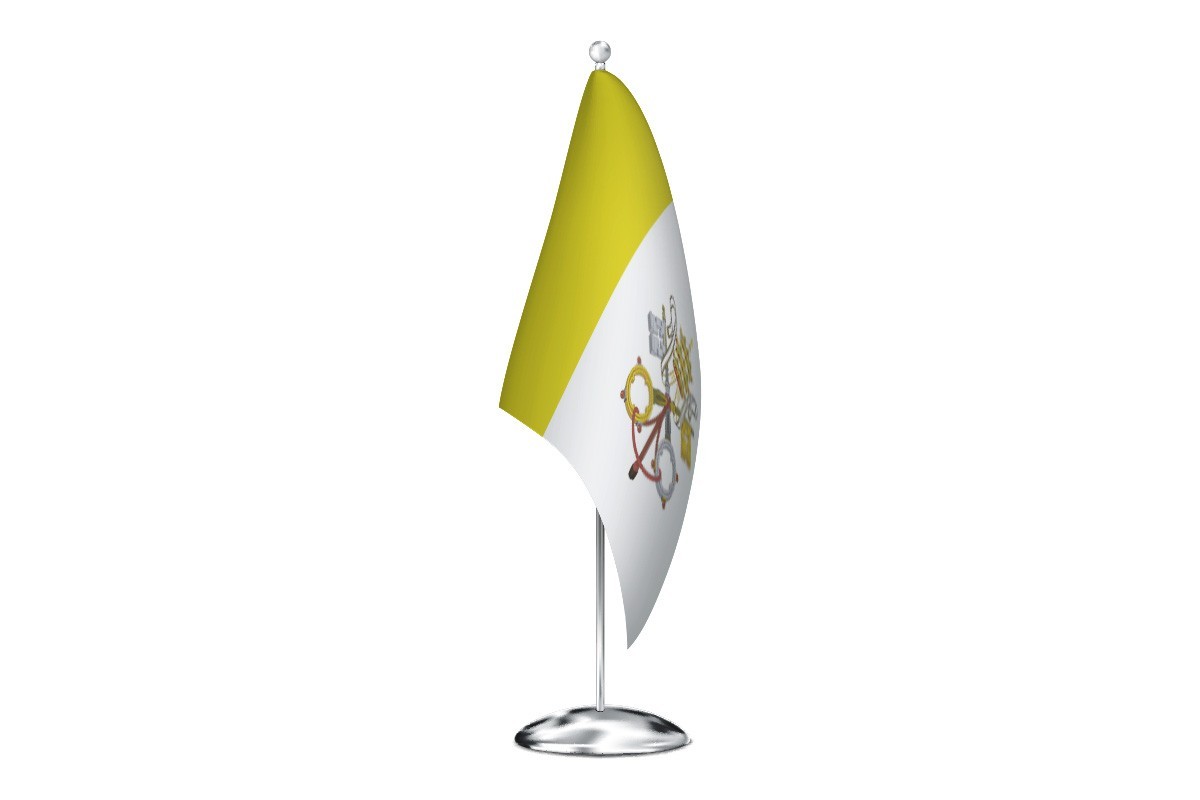 Bandera de despacho de Ciudad del Vaticano de alta calidad