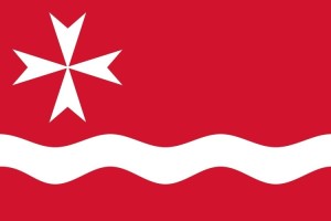 Bandera de mesa de Riba-roja d'Ebre