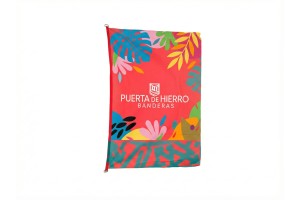 Bandera Agujereada personalizada 123