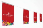 Banderines de fiesta en textil personalizado en cuerda de 10m