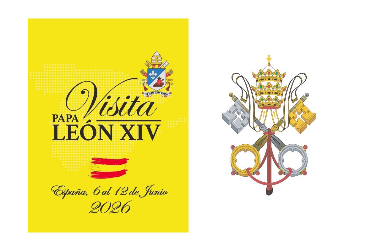 Bandera de la visita del Papa León XIV a España Bandera de la visita del Papa León XIV a España