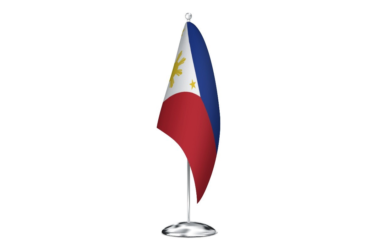 Bandera de despacho de Filipinas con escudo de alta calidad