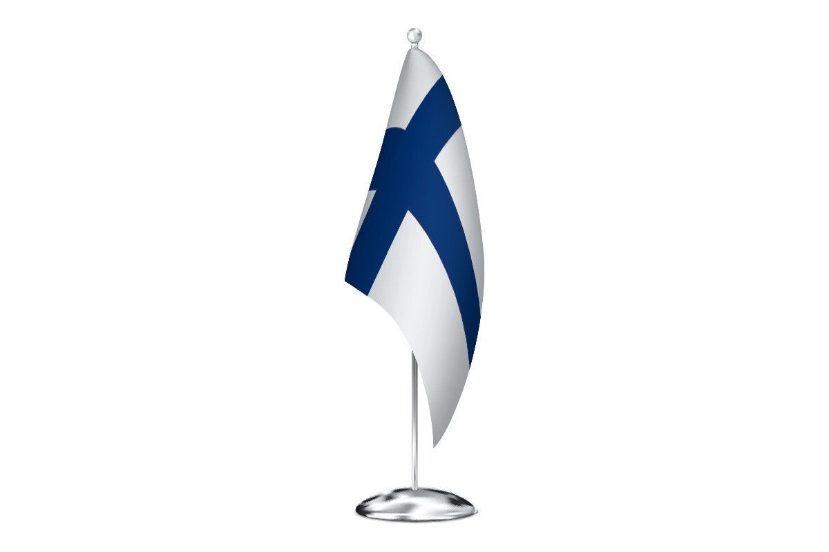 Bandera de despacho de Finlandia de alta calidad