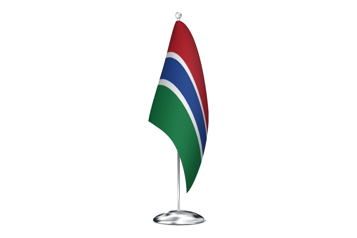 Bandera de despacho de Gambia sin escudo de alta calidad
