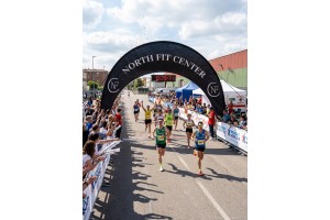 Arco de meta personalizado en textil