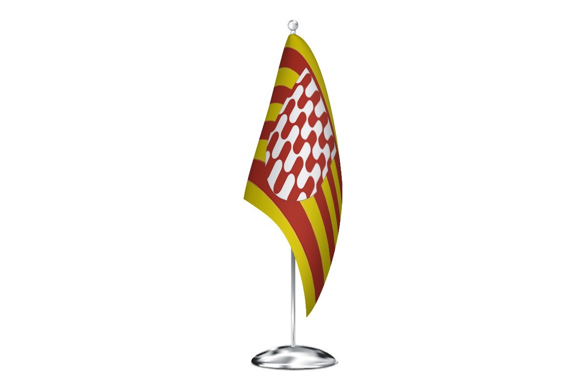 Bandera de despacho de Girona de alta calidad