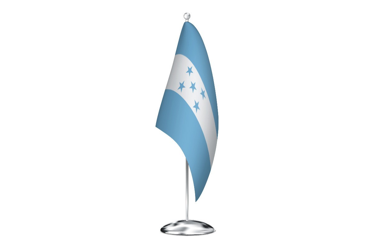 Bandera de despacho de Honduras con escudo de alta calidad