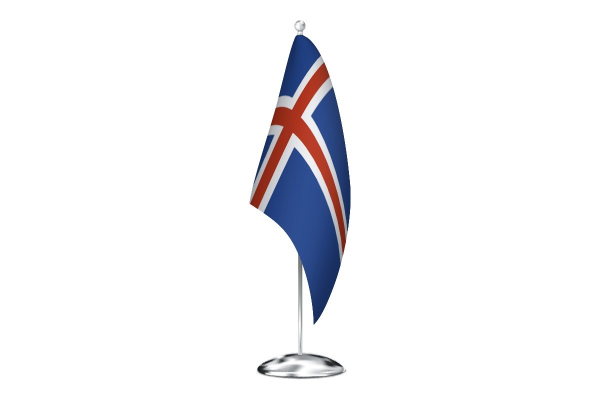 Bandera de despacho de Islandia de alta calidad