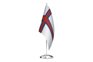 Bandera de despacho de Islas Feroe con escudo de alta calidad 123