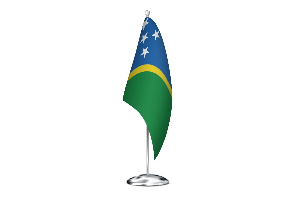 Bandera de despacho de Islas Salomon de alta calidad
