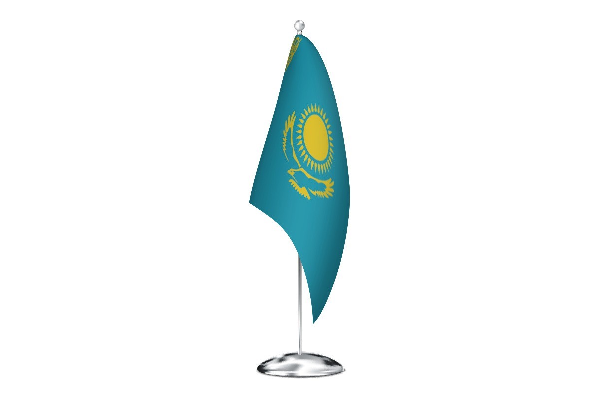 Bandera de despacho de Kazajistan de alta calidad