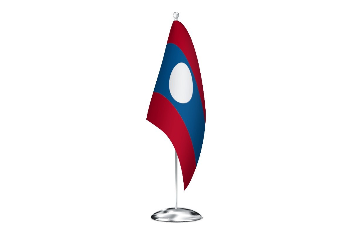 Bandera de despacho de Laos de alta calidad