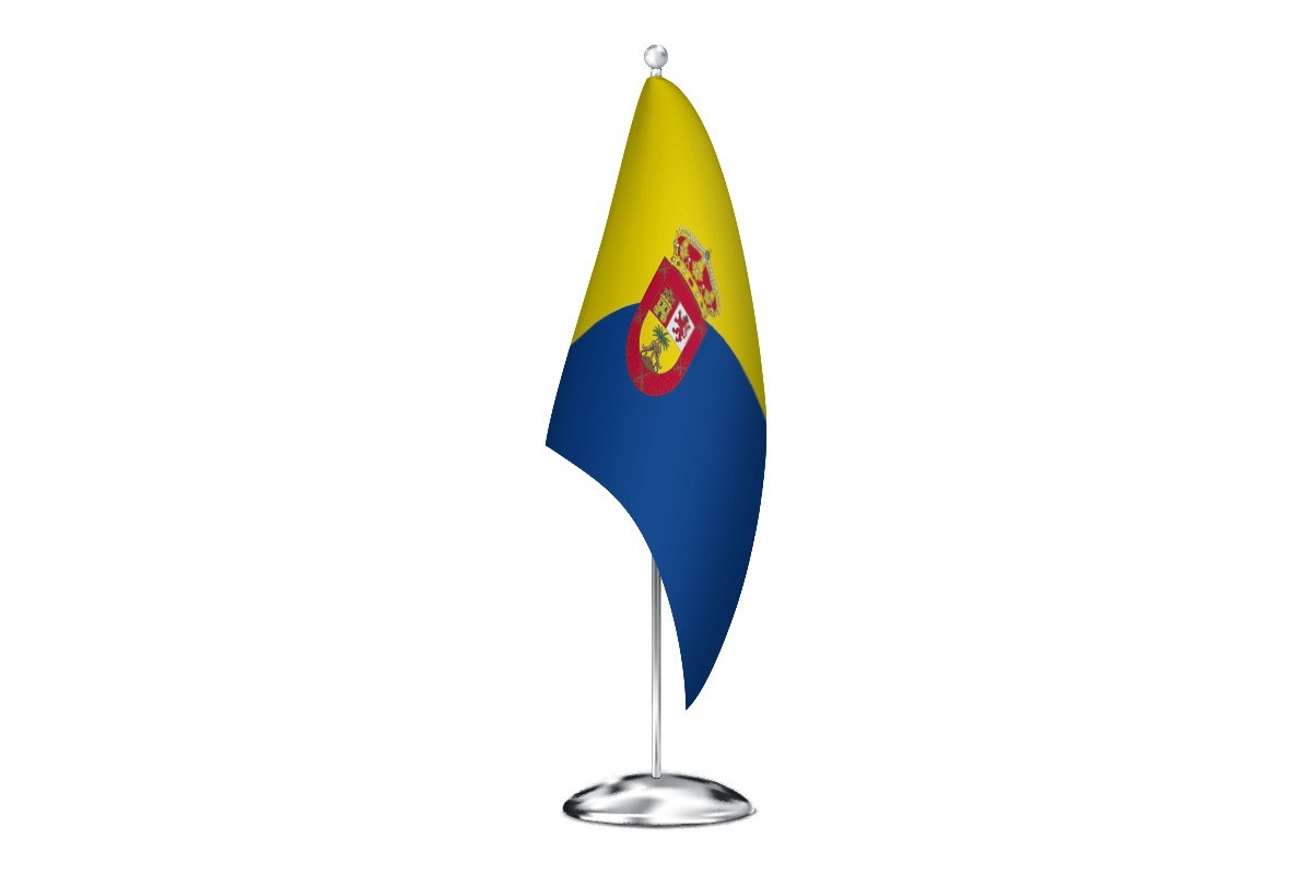 Bandera de despacho de La Palma de Gran Canaria de alta calidad