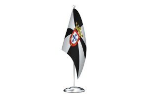 Bandera de despacho de Ceuta con escudo de alta calidad 123