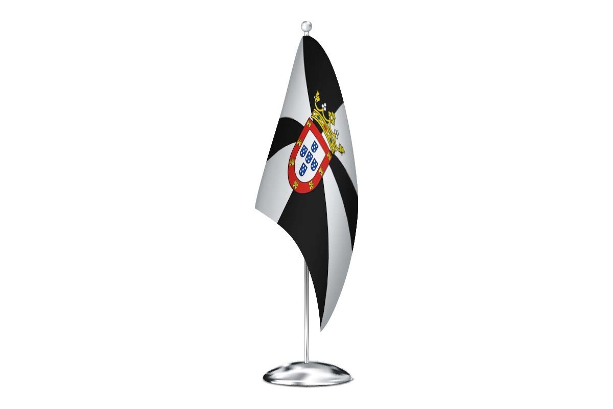 Bandera de despacho de Ceuta con escudo de alta calidad