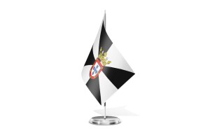 Bandera de mesa de Ceuta con escudo 123