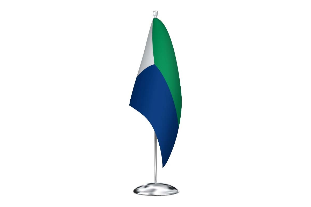 Bandera de despacho de El Hierro sin escudo de alta calidad