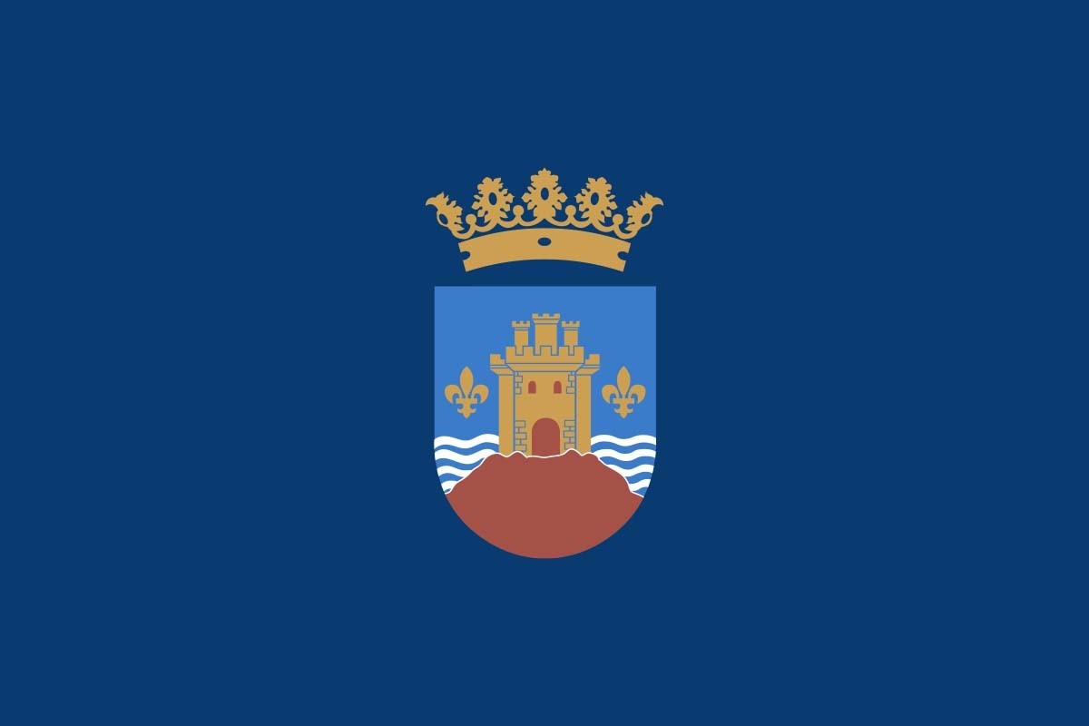 Bandera de Peñíscola de alta calidad para exterior