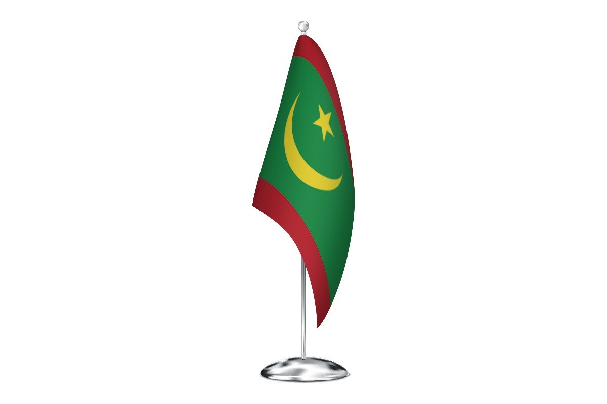 Bandera de despacho de Mauritania de alta calidad