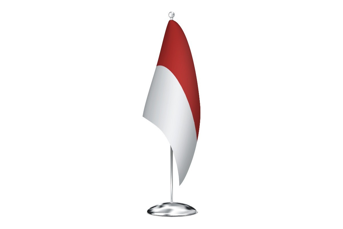 Bandera de despacho de Monaco sin escudo de alta calidad