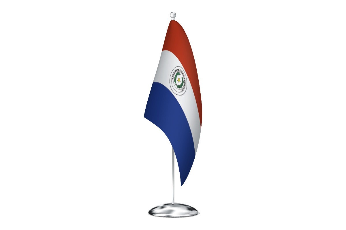 Bandera de despacho de Paraguay de alta calidad
