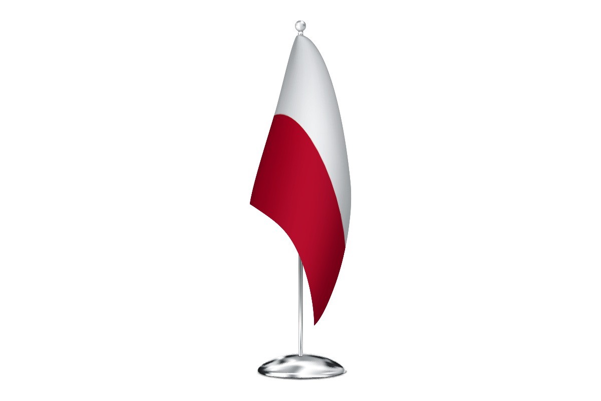 Bandera de despacho de Polonia de alta calidad