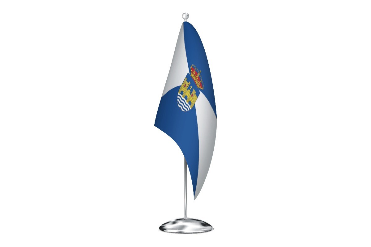 Bandera de despacho de Pontevedra de alta calidad