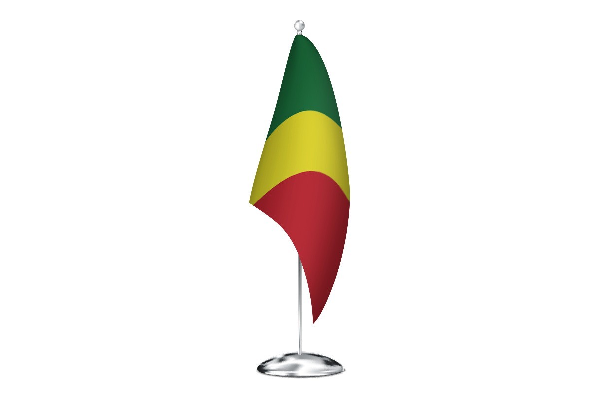 Bandera de despacho de Republica del Congo de alta calidad