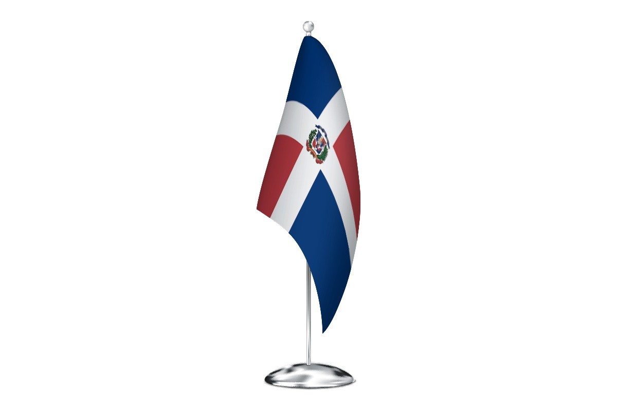 Bandera de despacho de Republica Dominicana de alta calidad