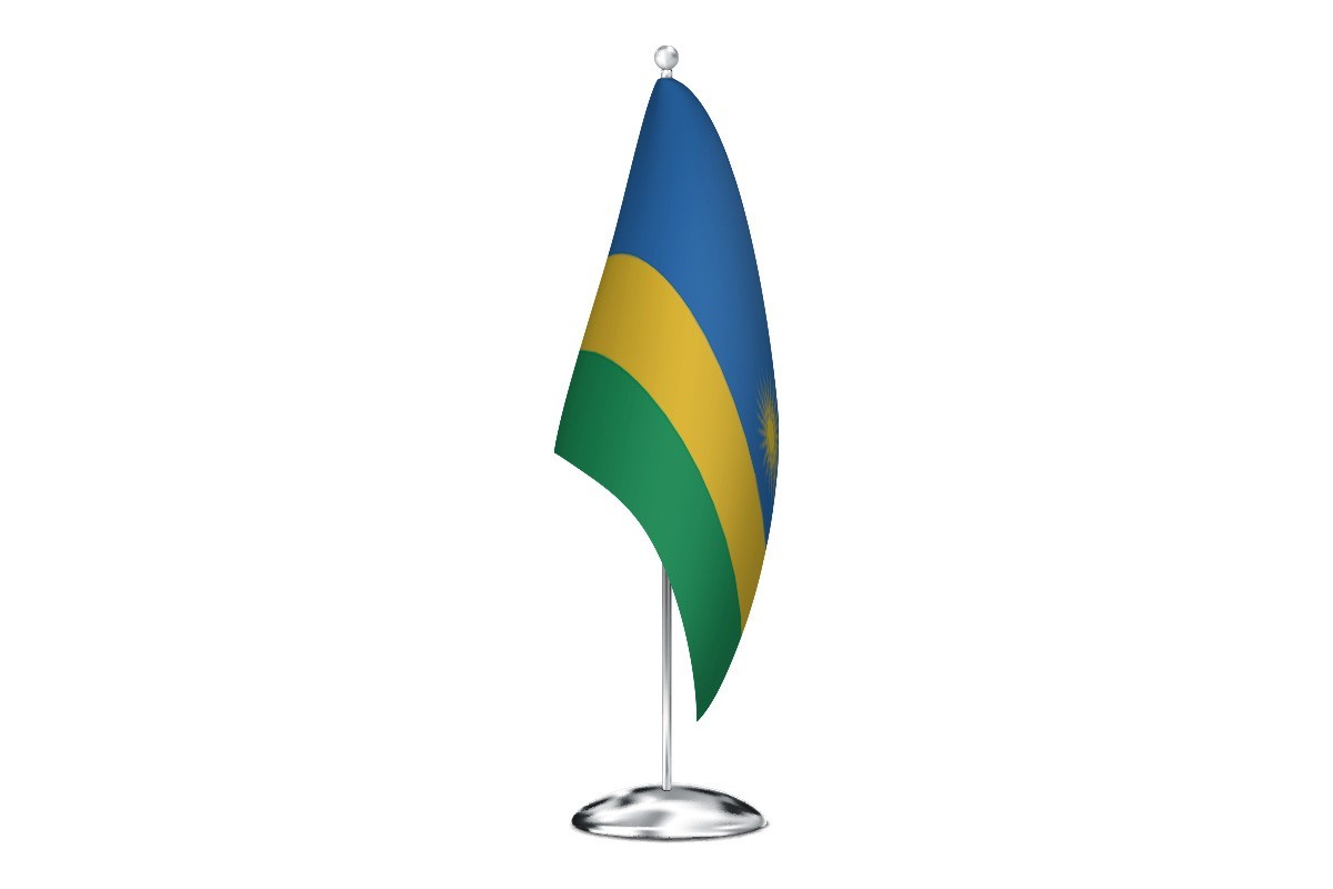 Bandera de despacho de Ruanda de alta calidad