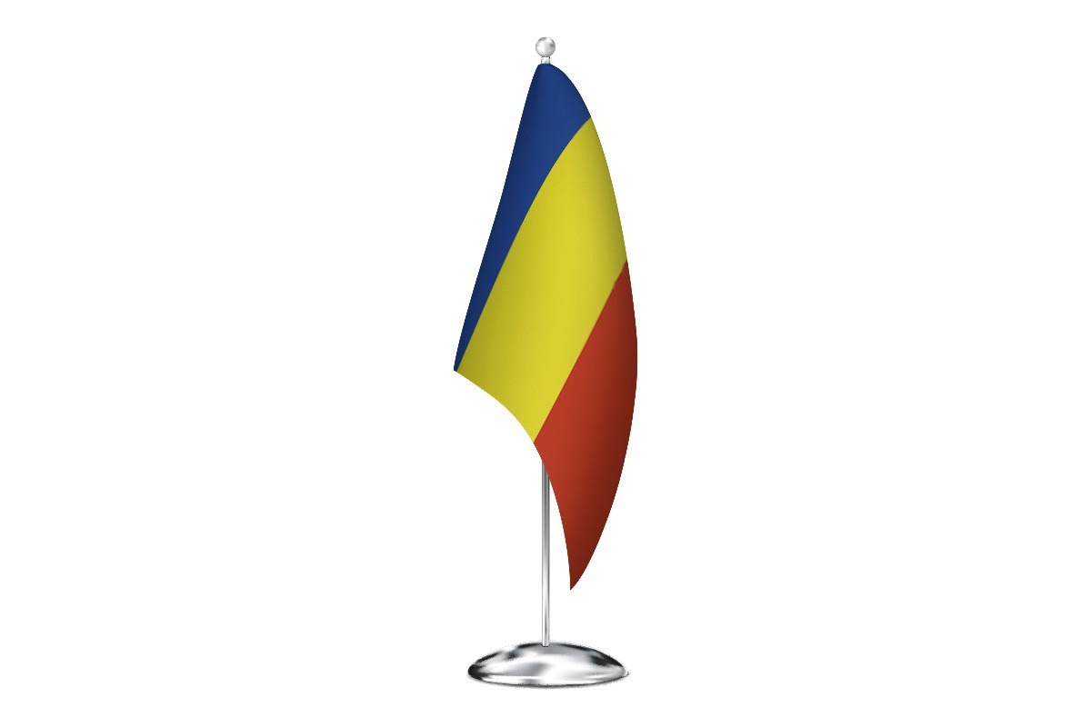Bandera de despacho de Rumania de alta calidad