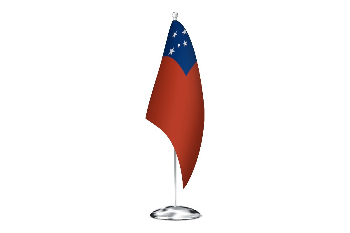 Bandera de despacho de Samoa de alta calidad