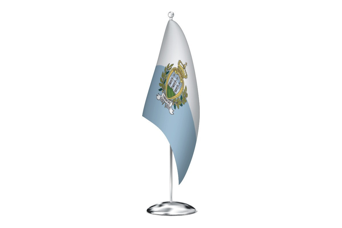 Bandera de despacho de San Marino de alta calidad