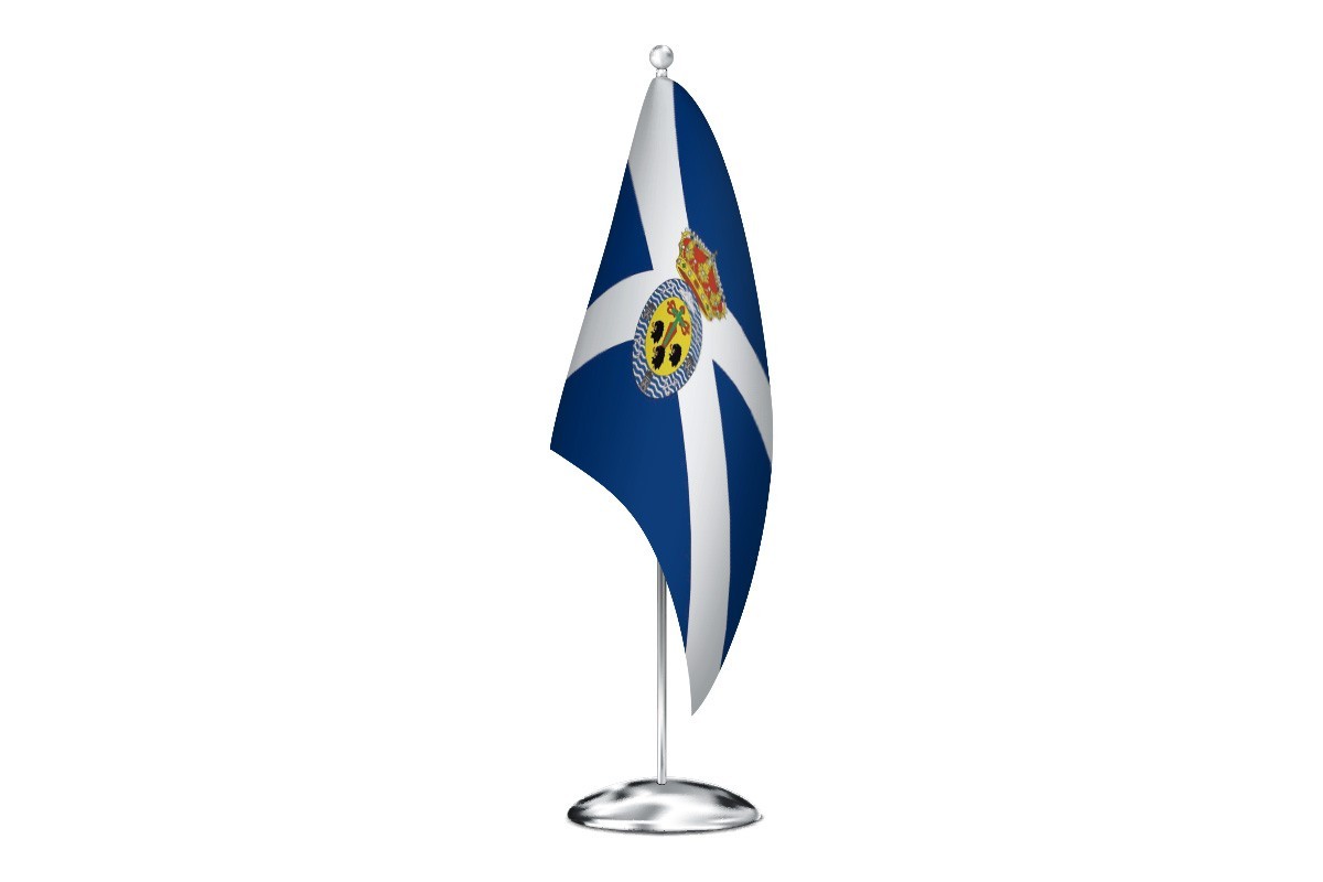Bandera de despacho de Santa Cruz de Tenerife diputación de alta calidad