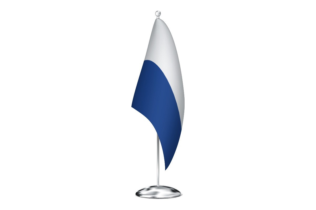 Bandera de despacho de Santander sin escudo de alta calidad