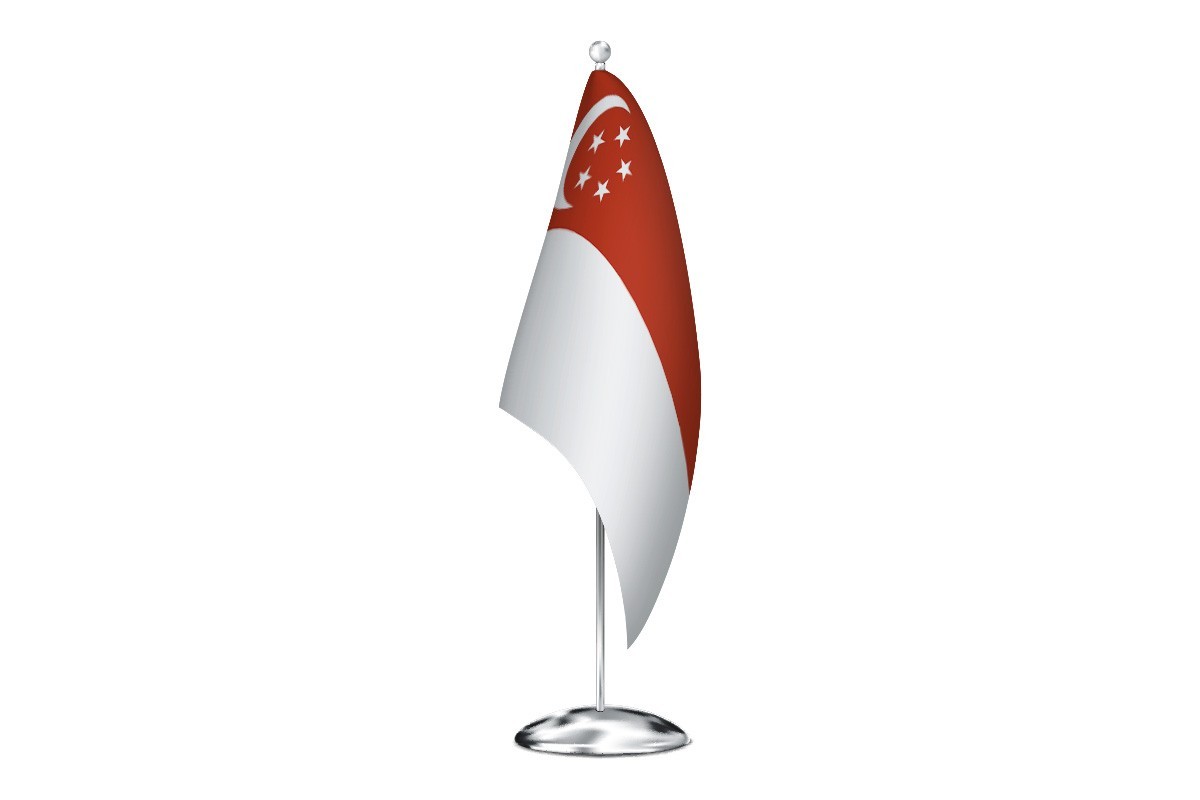 Bandera de despacho de Singapur de alta calidad