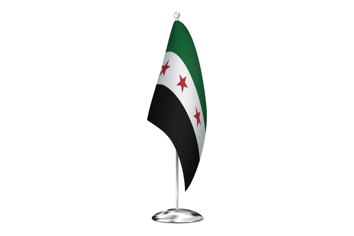 Bandera de despacho de Siria de alta calidad