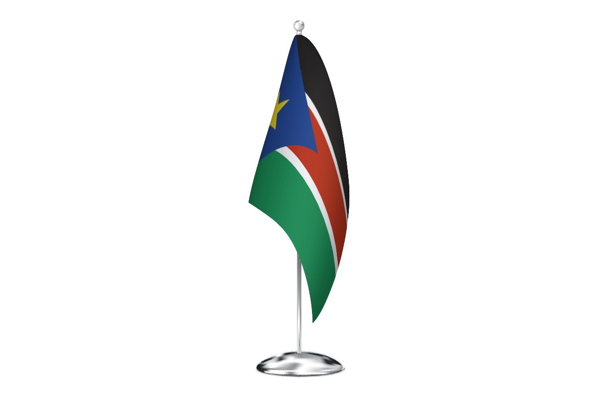 Bandera de despacho de Sudan del Sur de alta calidad