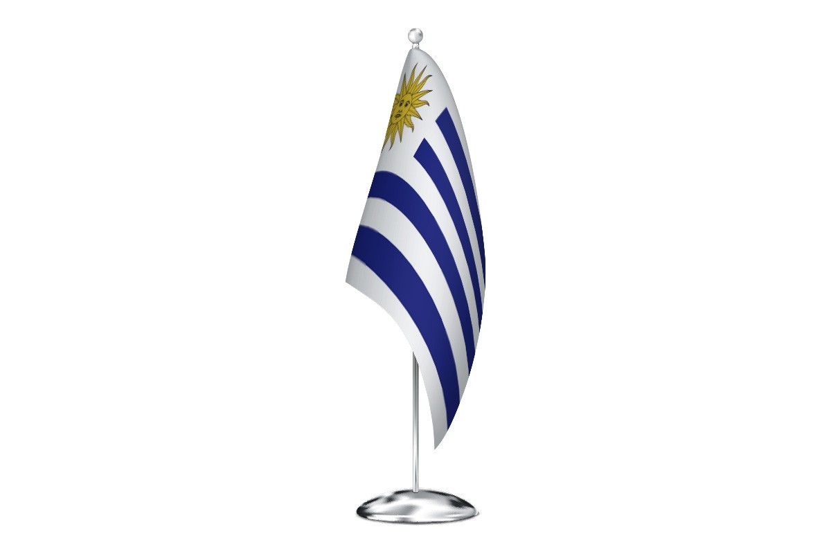 Bandera de despacho de Uruguay de alta calidad