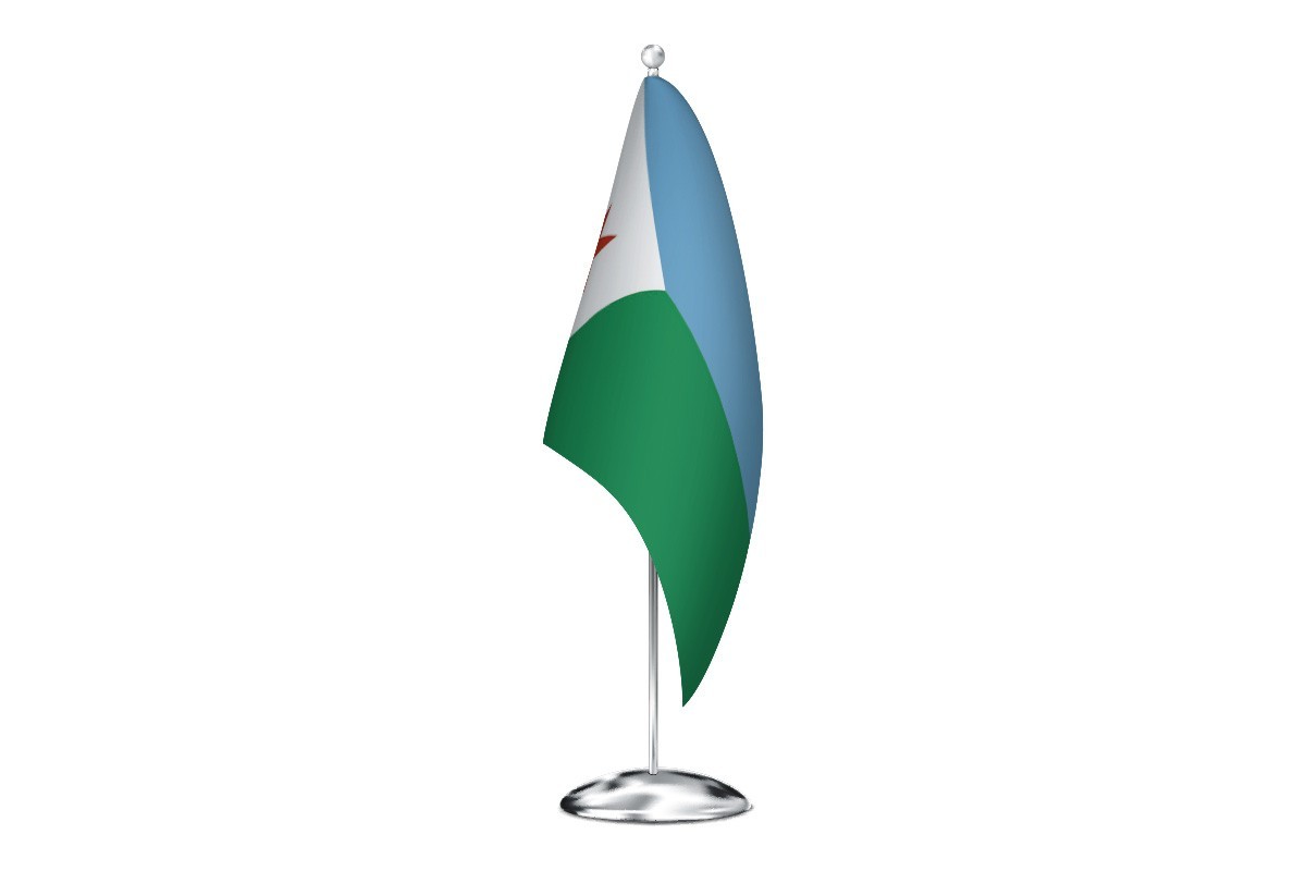 Bandera de despacho de Yibuti de alta calidad