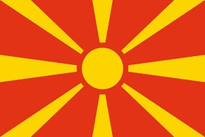 Bandera de Macedonia de alta calidad para exterior 123