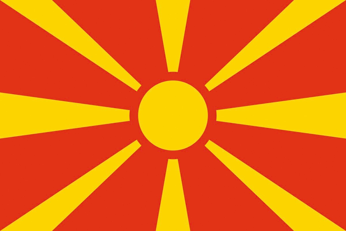Bandera de Macedonia de alta calidad para exterior Bandera de Macedonia de alta calidad para exterior